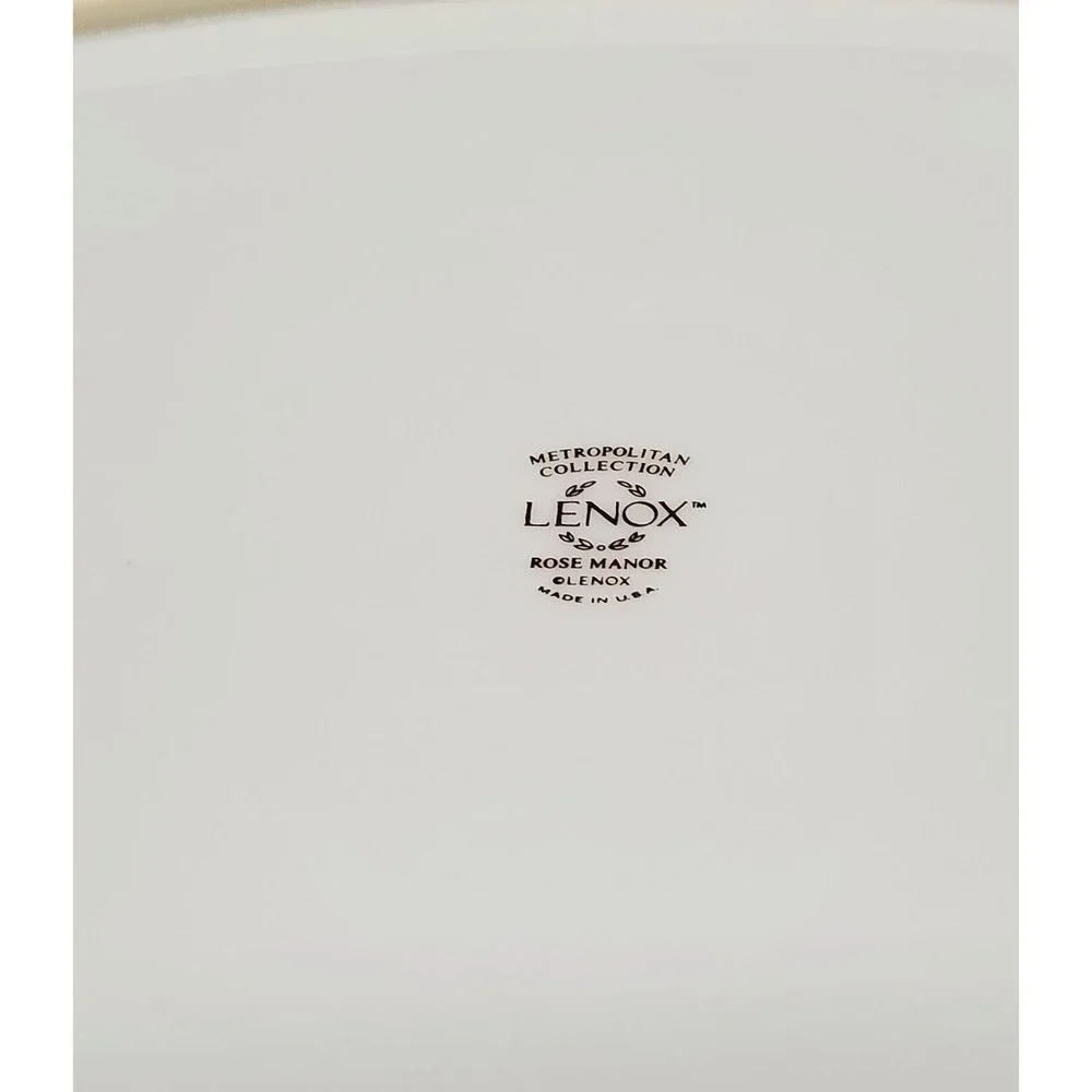 Lenox Rose Manor Pink Oval Serving Platter S310187G2 16